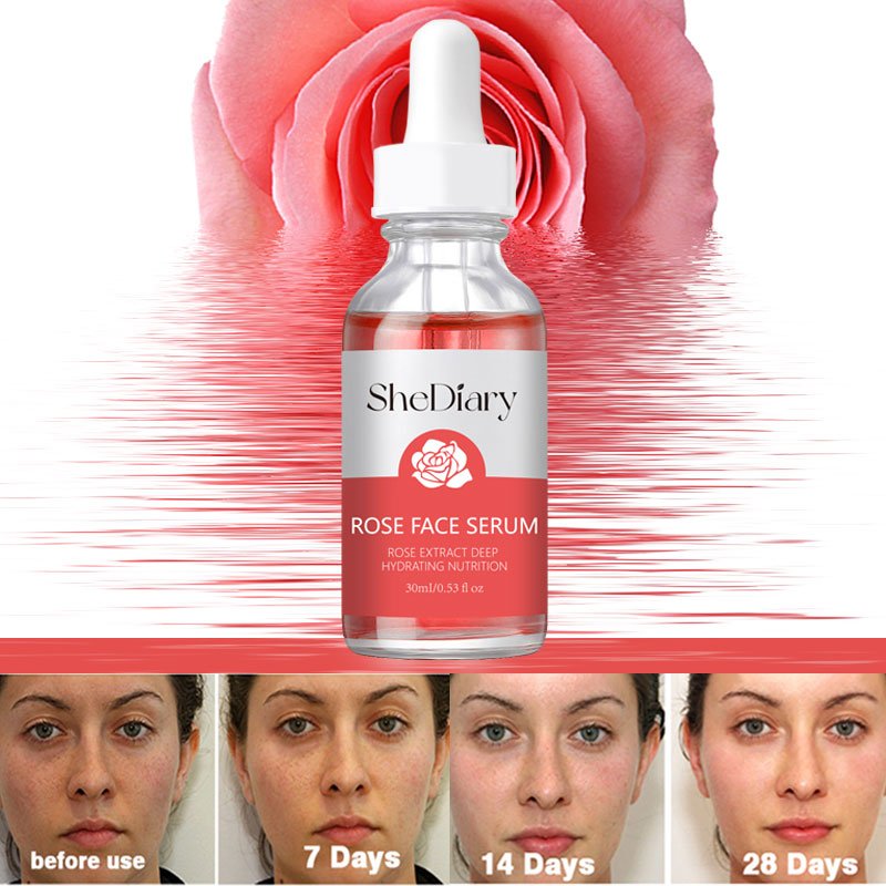 Customized Own Logo Skin Illuminating Rose Elixir Organic Vegan Anti Wrinkle Facial Age Glow New 24K Gold Rose Oil Face Serum