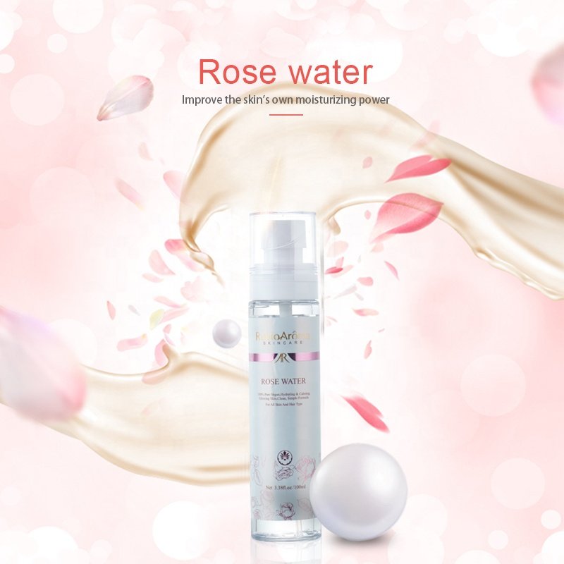RubioAroma Private Label Moisturizing Organic Rose Water Face Skin Toner Mist With Witch Hazel Alcohol Free Rose Toner Spray