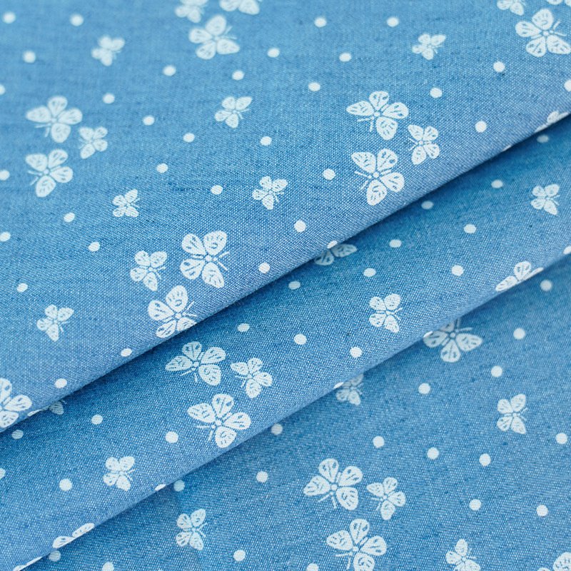 Hot Sale Thin Butterfly, Stripes Stars 100% cotton Material printed heavy coated jeans denim fabric for Jeans Clothing Dress/