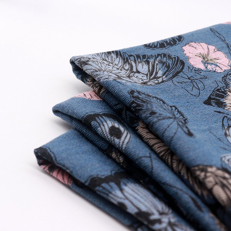 Hot Sale Thin Butterfly, Stripes Stars 100% cotton Material printed heavy coated jeans denim fabric for Jeans Clothing Dress/
