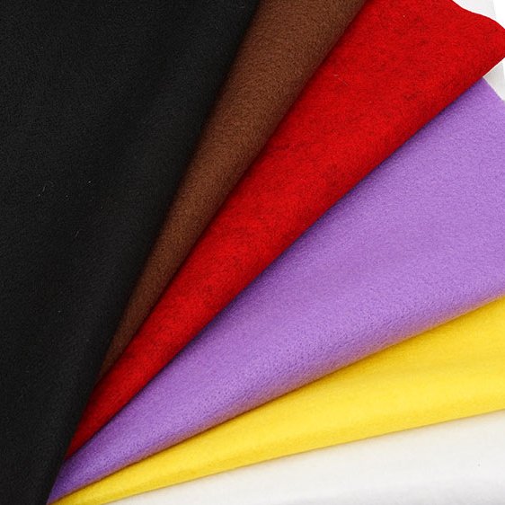 Coloured felt coloured soft felt cloth rolled chemical fiber non-woven back adhesive non-woven flannelette