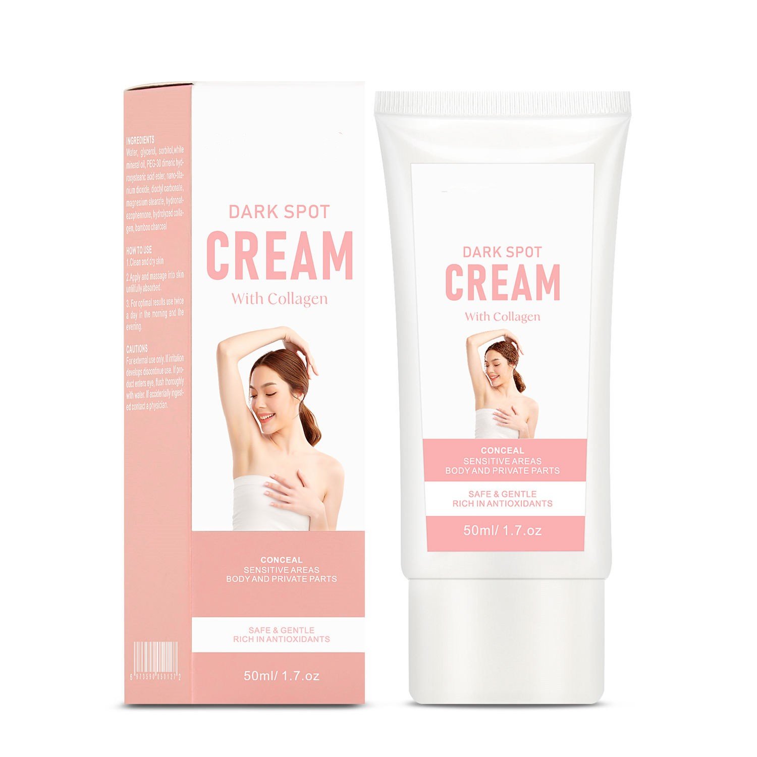 Organic Dark Spot Corrector Cream Armpit Underarm And Body Collagen Whitening Skin Care Full Body Whitening Cream For Dark Spots