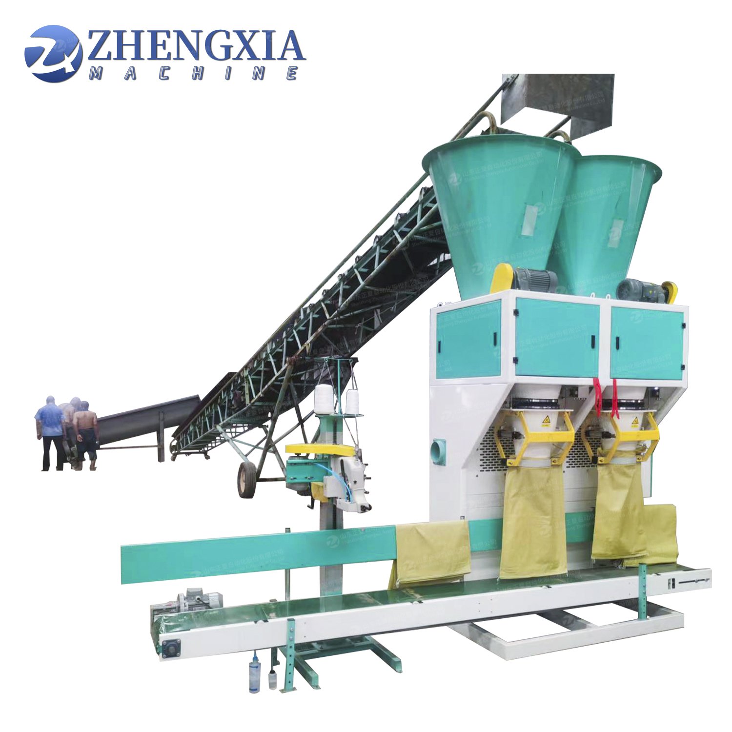 Automatic 5kg 20kg 25kg 50kg Compost Baggging Soil Charcoal Flakes Weighing Fertilizer Packing Machine