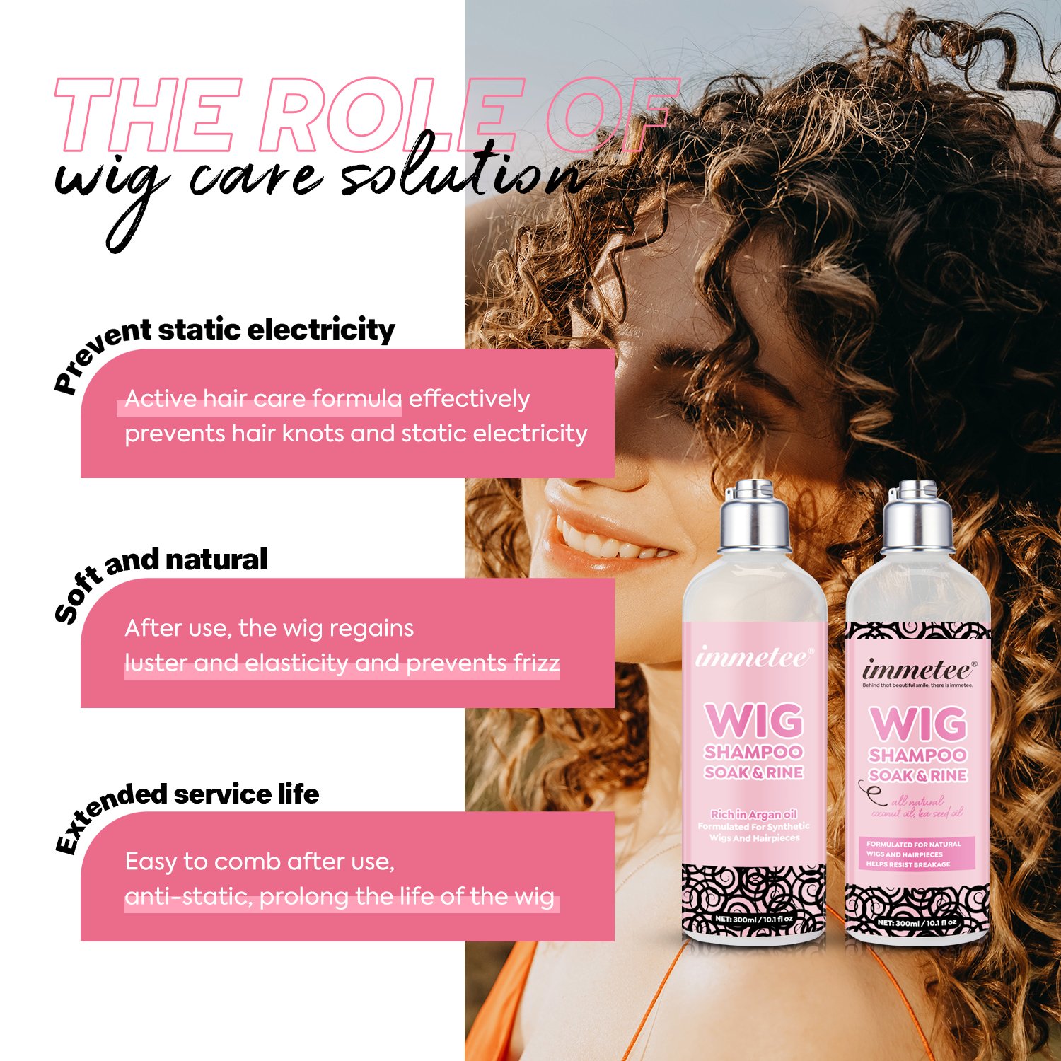 Wigs Care Shampoo Beauty Synthetic Hair Wig Shampoo Soak & Rinse Wig Shampoo And Conditioner Private Label