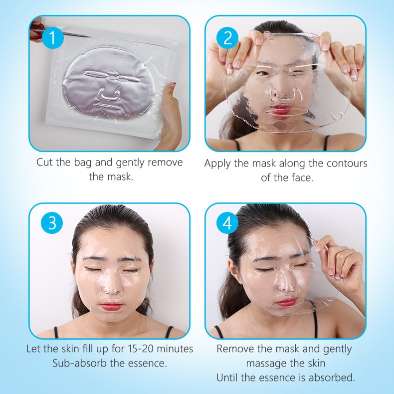 Anti-Wrinkle Moisturizing Beauty Treatment Moisturizing Cosmetic Collagen Crystal Sheet 24K Facial Mask