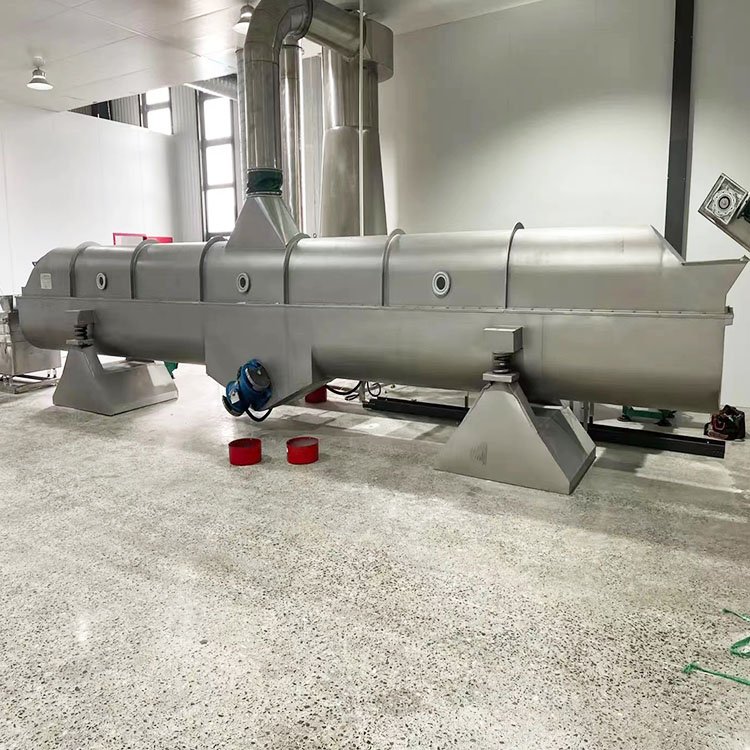 6m x 0.6m Vibrating Fluidized Bed Dryer Borax Ammonium Sulfate Pellets Bread Crumb Crumb Sour Plum Crystals