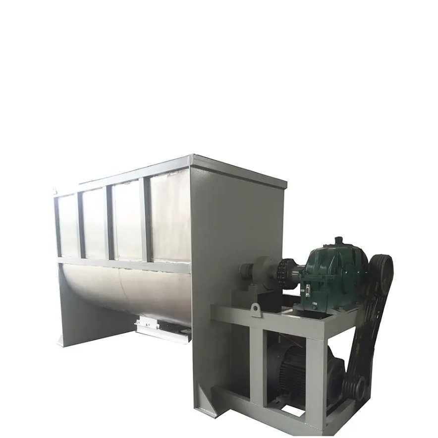 Industrial Organic Fertilizer Mixer Machine Horizontal Screw Belt Powder Mixer Fertilizer Mixing Machine