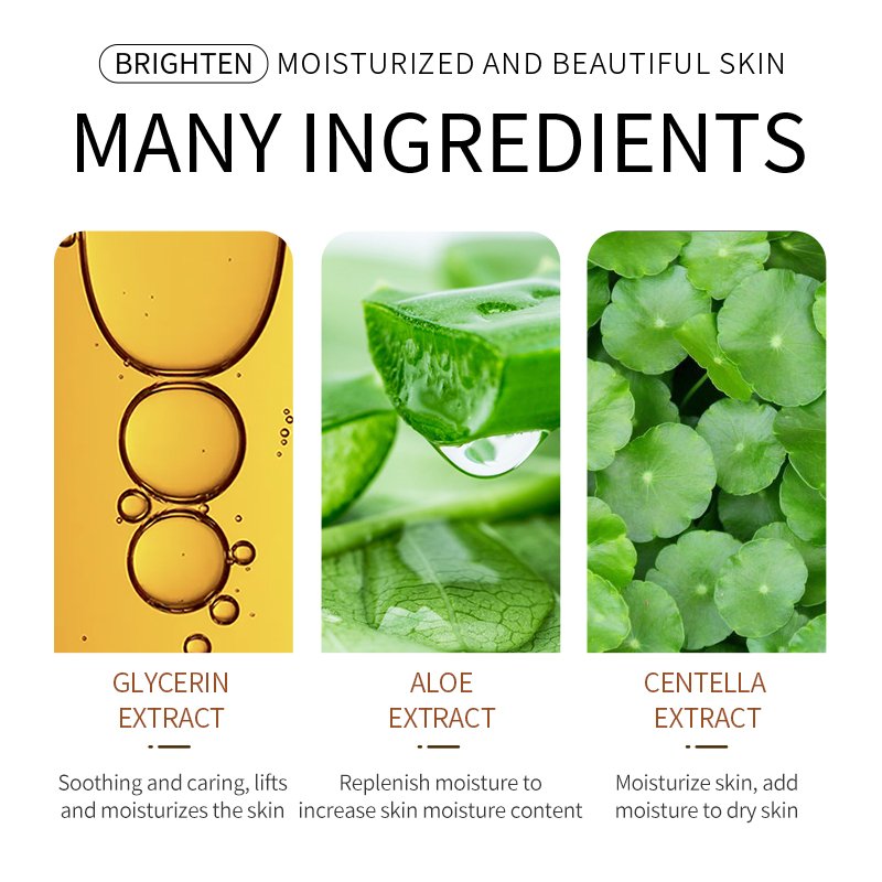 Organic Aloe Vitamin C Moisturizing Serum OEM ODM Lightening Skin Care Korean Face Essence Oil