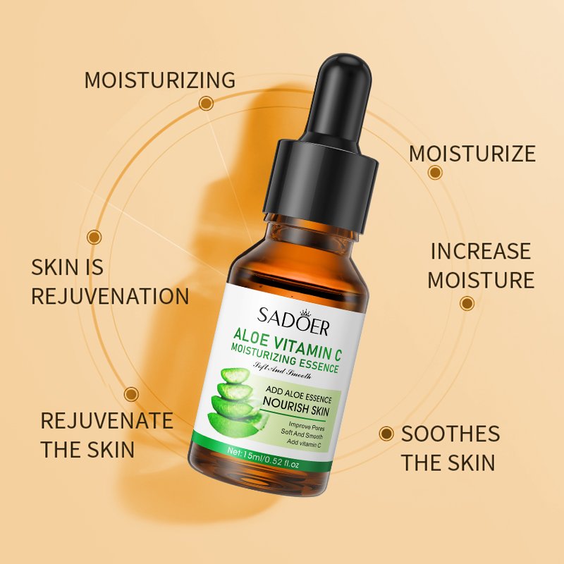Organic Aloe Vitamin C Moisturizing Serum OEM ODM Lightening Skin Care Korean Face Essence Oil