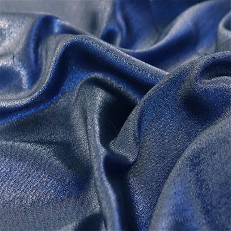 New Comfortable Shiny Silk Jacquard Brocade Fabric Lurex Organic 100% Polyester for Evening Dress Costume