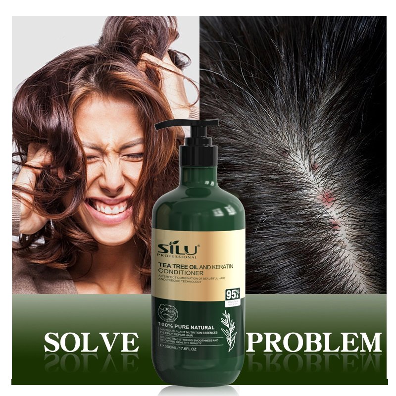 Private Label First Natural growth Organic 500 ml Anti Inflammatory Dandruff Tea Tree Oil Hair Shampoo And Conditioner Set