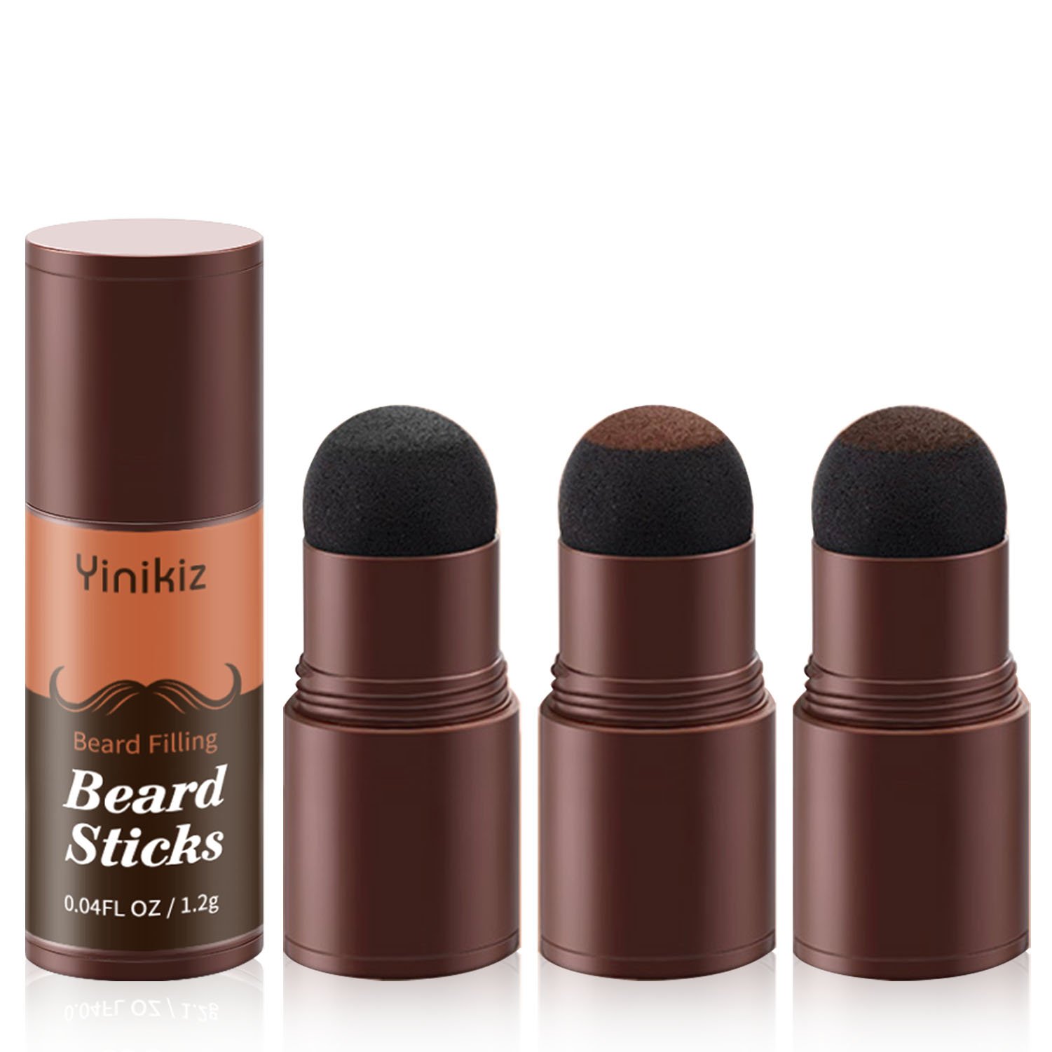 Yinikiz OEM Hot Sale one step Beard Pen Filler Waterproof&Long Lasting Natural Looking Beard Filling Stick Powder for Men