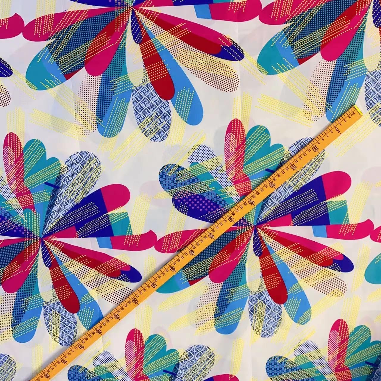 African Culture Patterns Wax Printed Cotton Fabric Vibrant Design Textile Crafts 120gsm Weight