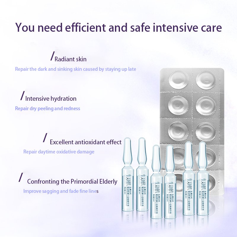 Refreshing Firming Blue Copper Peptide Freeze-Dried Tablet And Ampoule Essence Combination For Skin Care