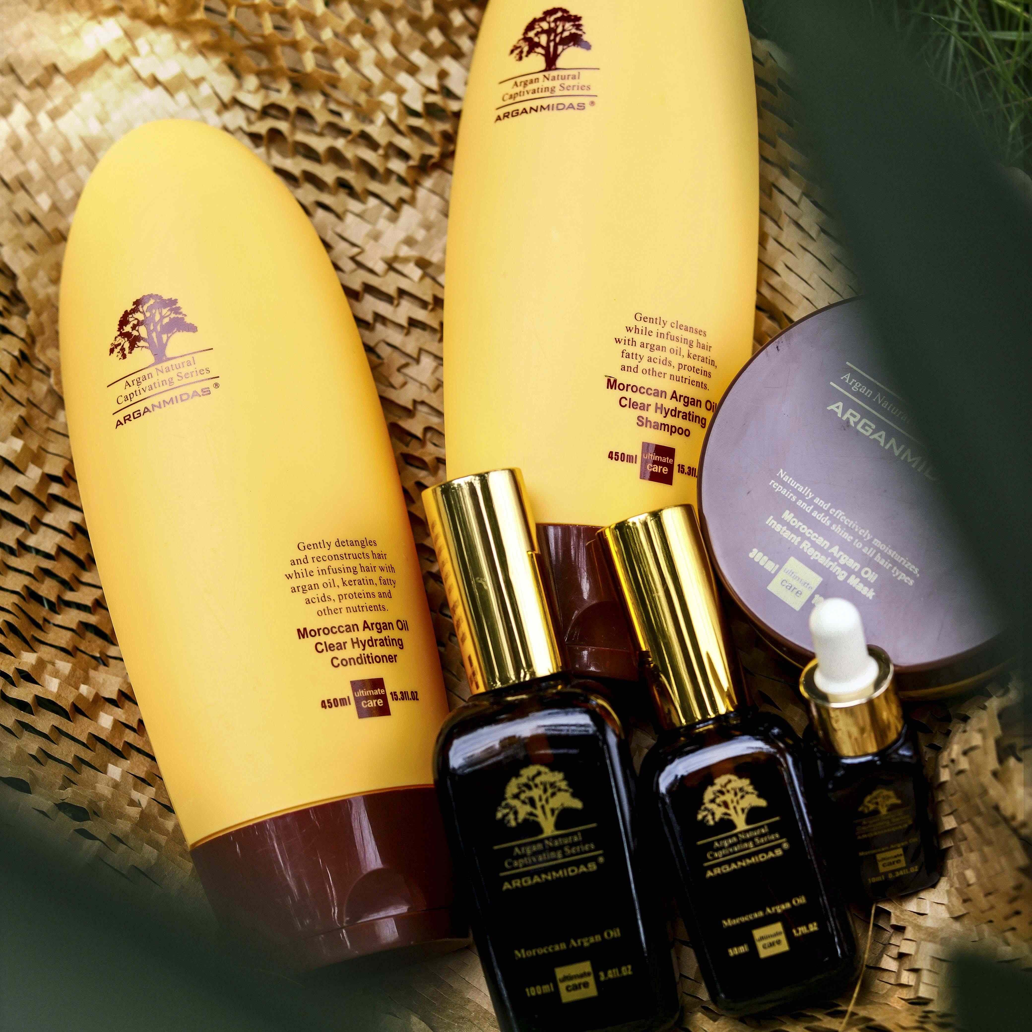 Arganmdias herbal morocco argan hair oil repair damaged heat protectant argan oil hair serum