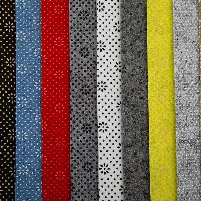 Factory Supply Anti , Needle Punched PVC Dots Felt Non Drop Cloth Polyester NonWoven Fabric for Carpet and Floor Mat/