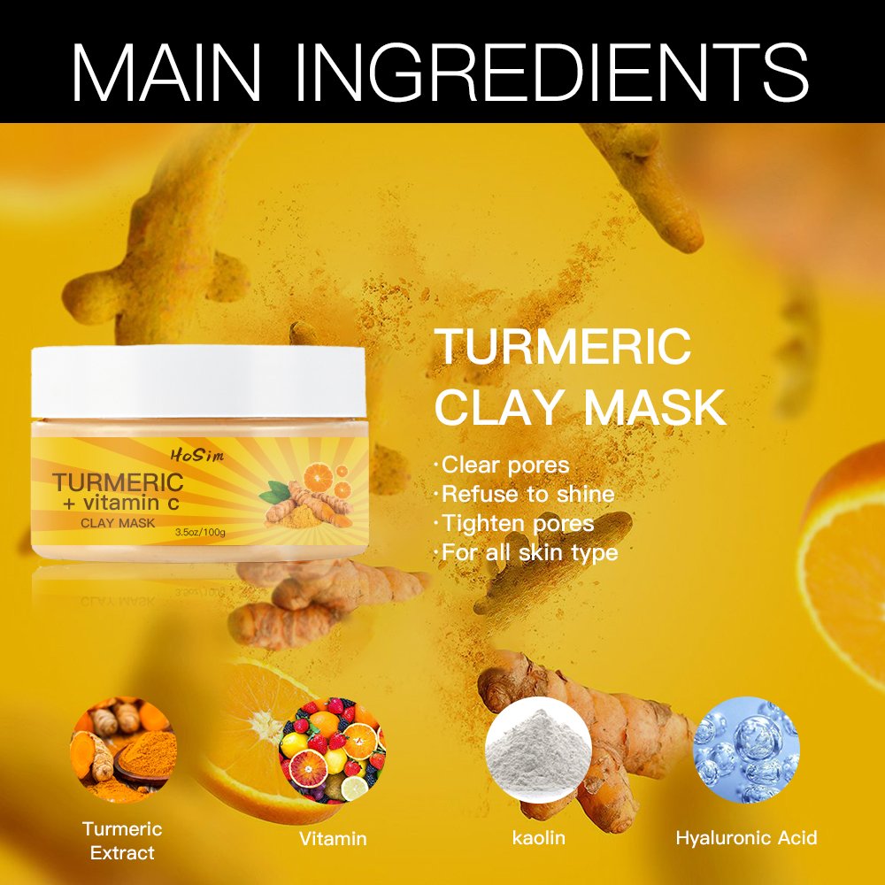 Wholesale Private Label Hot Sale Skin Care Natural Vegan Turmeric Face Body Set Facial Serum Clay Mask Cream Cleanser Foam