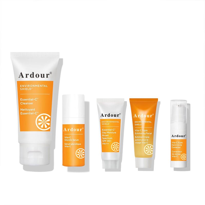 OEM Value - Essential-C Cleanser Vita-C Glycolic Serum sunscreen brightening whitening skin travel skin care set