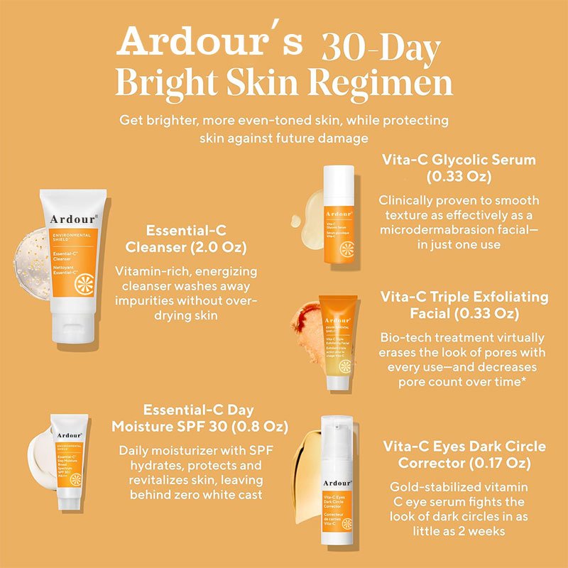 OEM Value - Essential-C Cleanser Vita-C Glycolic Serum sunscreen brightening whitening skin travel skin care set