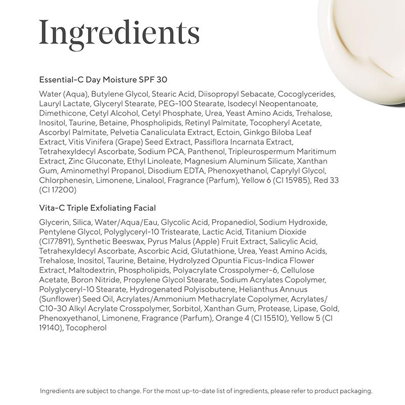 OEM Value - Essential-C Cleanser Vita-C Glycolic Serum sunscreen brightening whitening skin travel skin care set