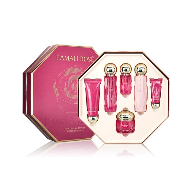 Private Label Beauty Women Skin Beauty Skincare Face Nourishing Moisturizing Anti Aging Facial Rose Skin Care Set