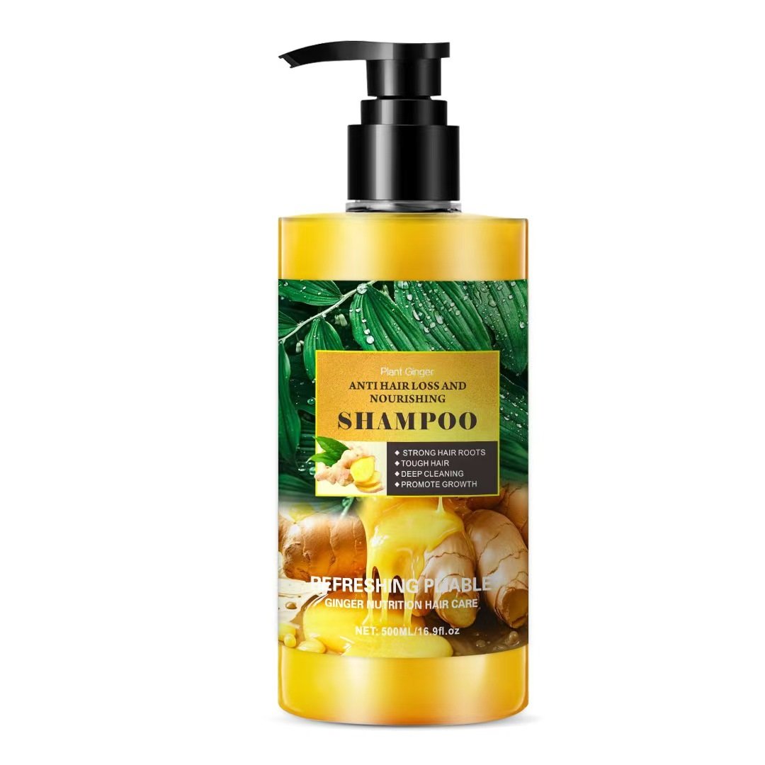 Vegan Super Natural Herbal Ginger Shampoo Conditioner Hair Mask Hair Oil Essential Oil Hair-Loss Prevention Shampoo Lotion Set