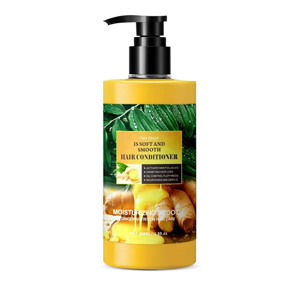 Vegan Super Natural Herbal Ginger Shampoo Conditioner Hair Mask Hair Oil Essential Oil Hair-Loss Prevention Shampoo Lotion Set
