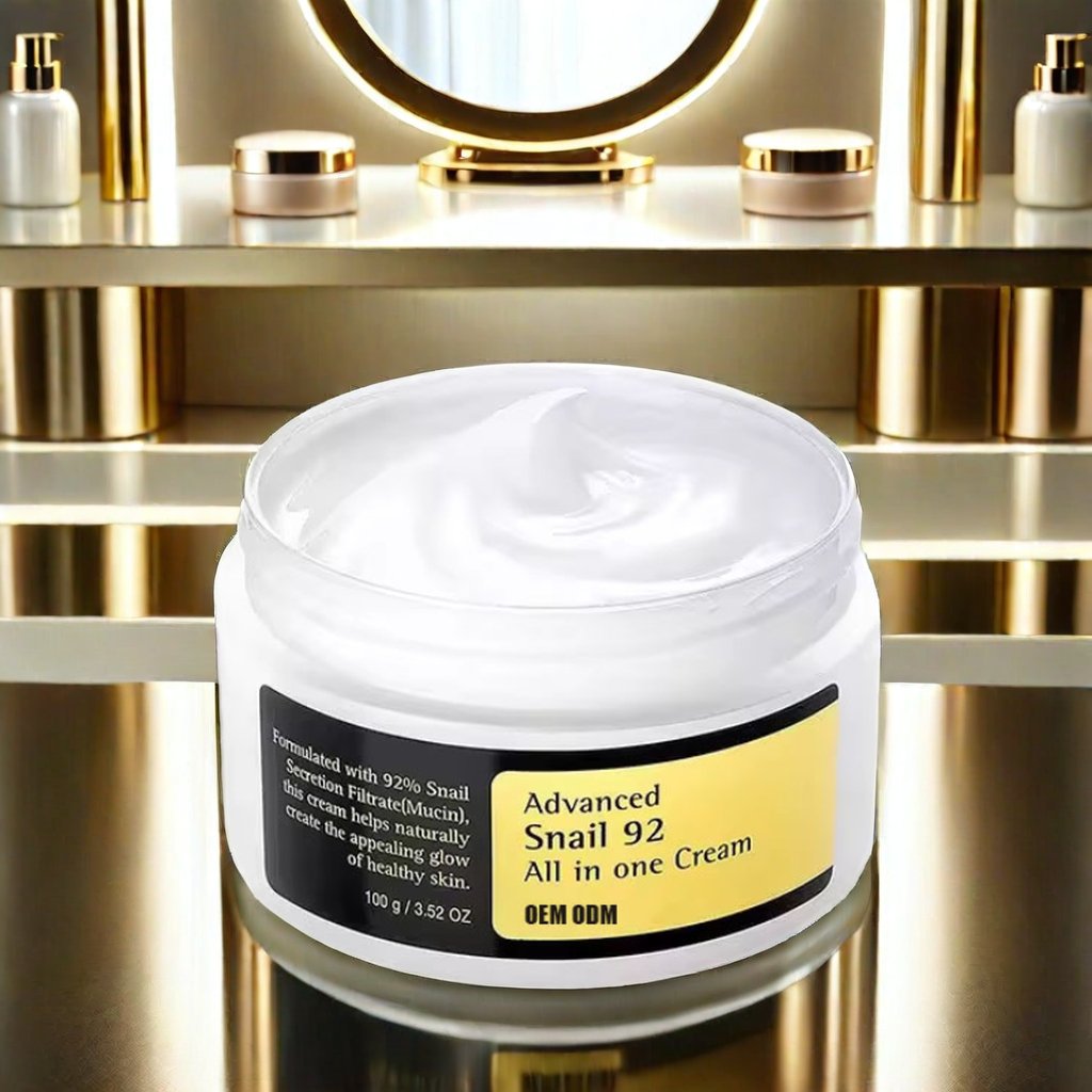 Customization Snail Mucin 92% Daily Face Gel Moisturizer Acne-Prone Skin Repair Soothing Arbutin Salicylic Acid Ganoderma Cactus