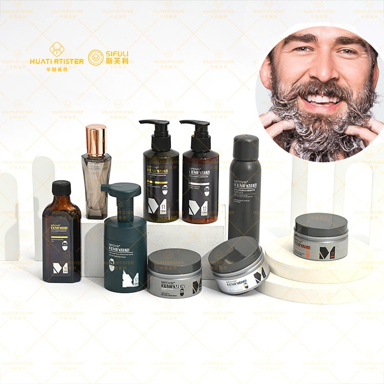 Huati Sifuli MPOYR Natural Beard Shampoo and Conditioner Organic Beard Growth Kit Professional Beard Care
