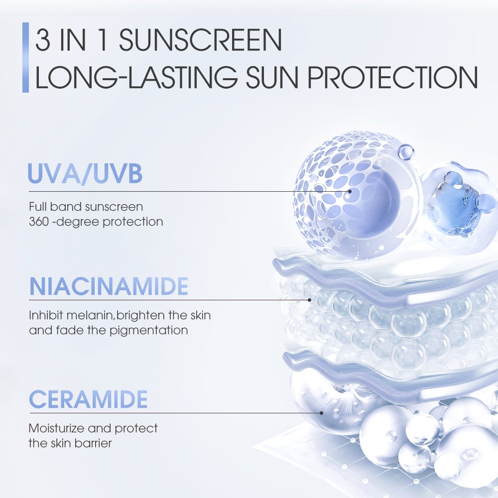 SKINEVER Aloe-Infused Mineral Water Light Serum Sunscreen Ultra-Light Non-Greasy Face Lotion Hydrating Brightening 50 Sunblock