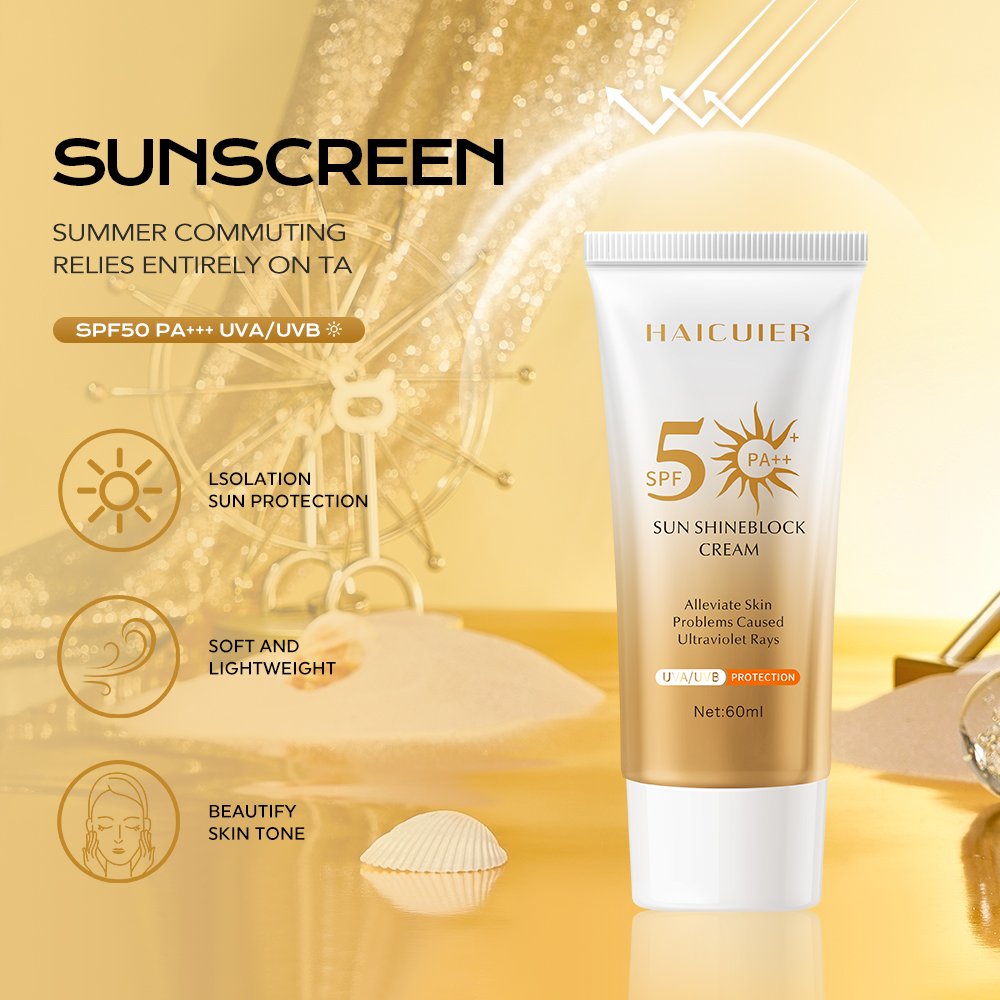 Best selling cosmetic sun cream Private Label UV protection sunblock SPF50+ sunscreen tanning for skin care products