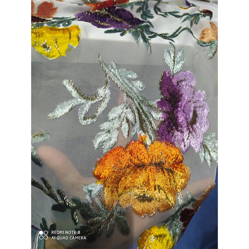 Best Quality Somalian Fransanwi, Dirac Garbasa Sets Metallic Flower Design Pure Silk Lurex Fabric Somali Dress/