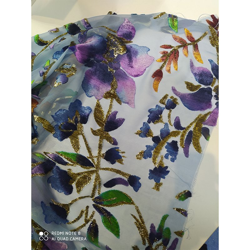 Best Quality Somalian Fransanwi, Dirac Garbasa Sets Metallic Flower Design Pure Silk Lurex Fabric Somali Dress/