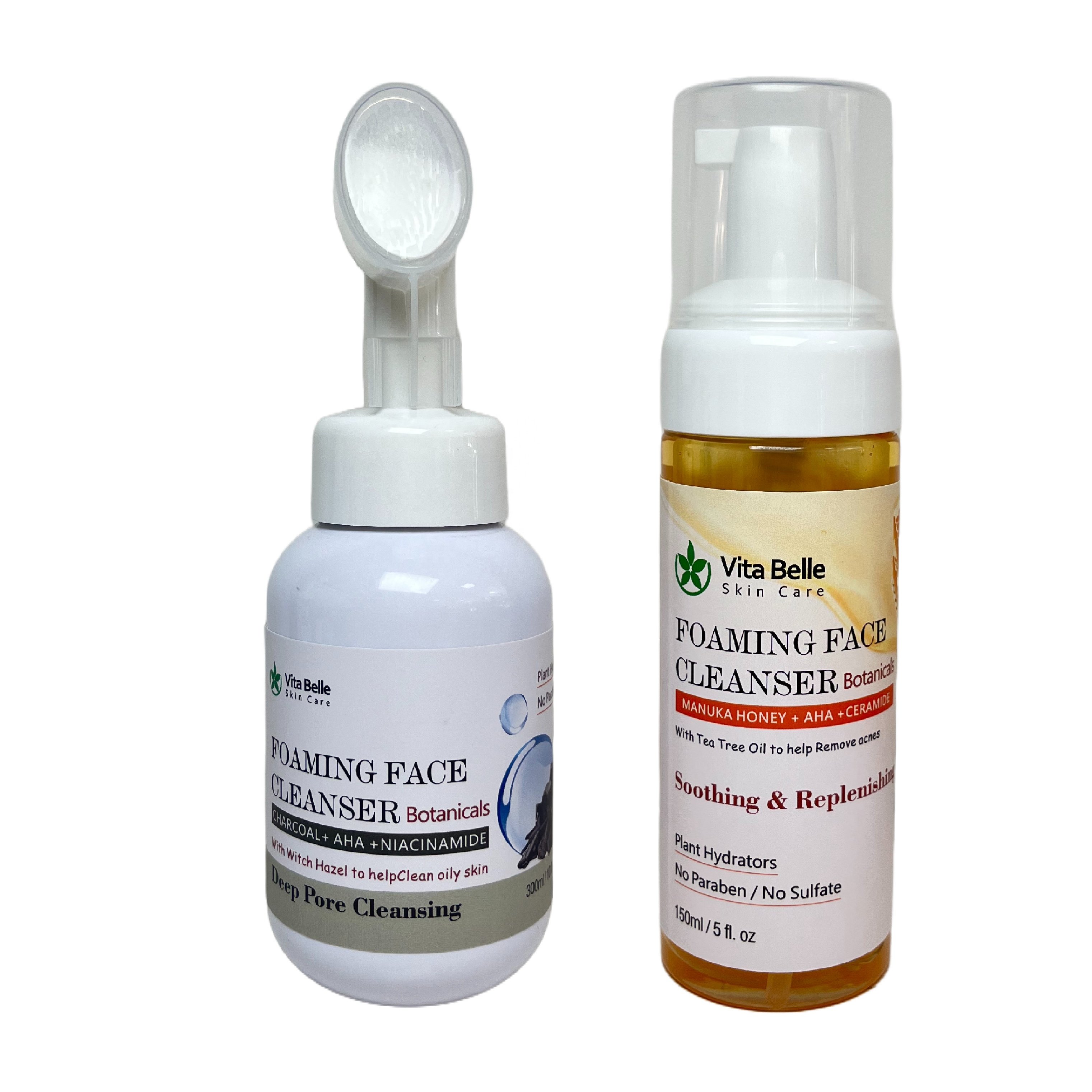 Deep Cleansing Face Wash Perfectly Balanced Foaming Face Cleanser with silicon brush massage