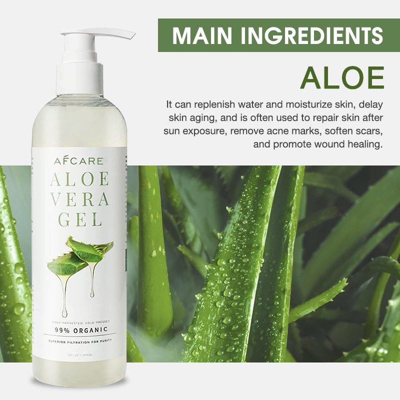 Smoothing Gel Aloe Vera Cruelty-free Moisturizing & Nourishing and Hyaluronic acid & Organic Vegan Aloe Vera Gel Skin