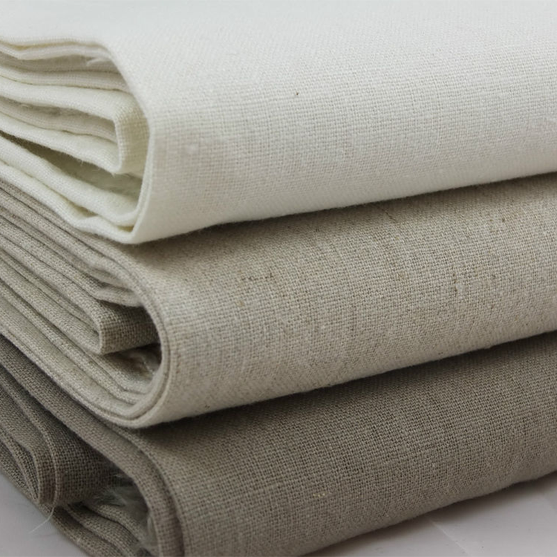 HOT SELLING HIGH QUALITY 100% LINEN YARN PLAIN DYED FABRIC