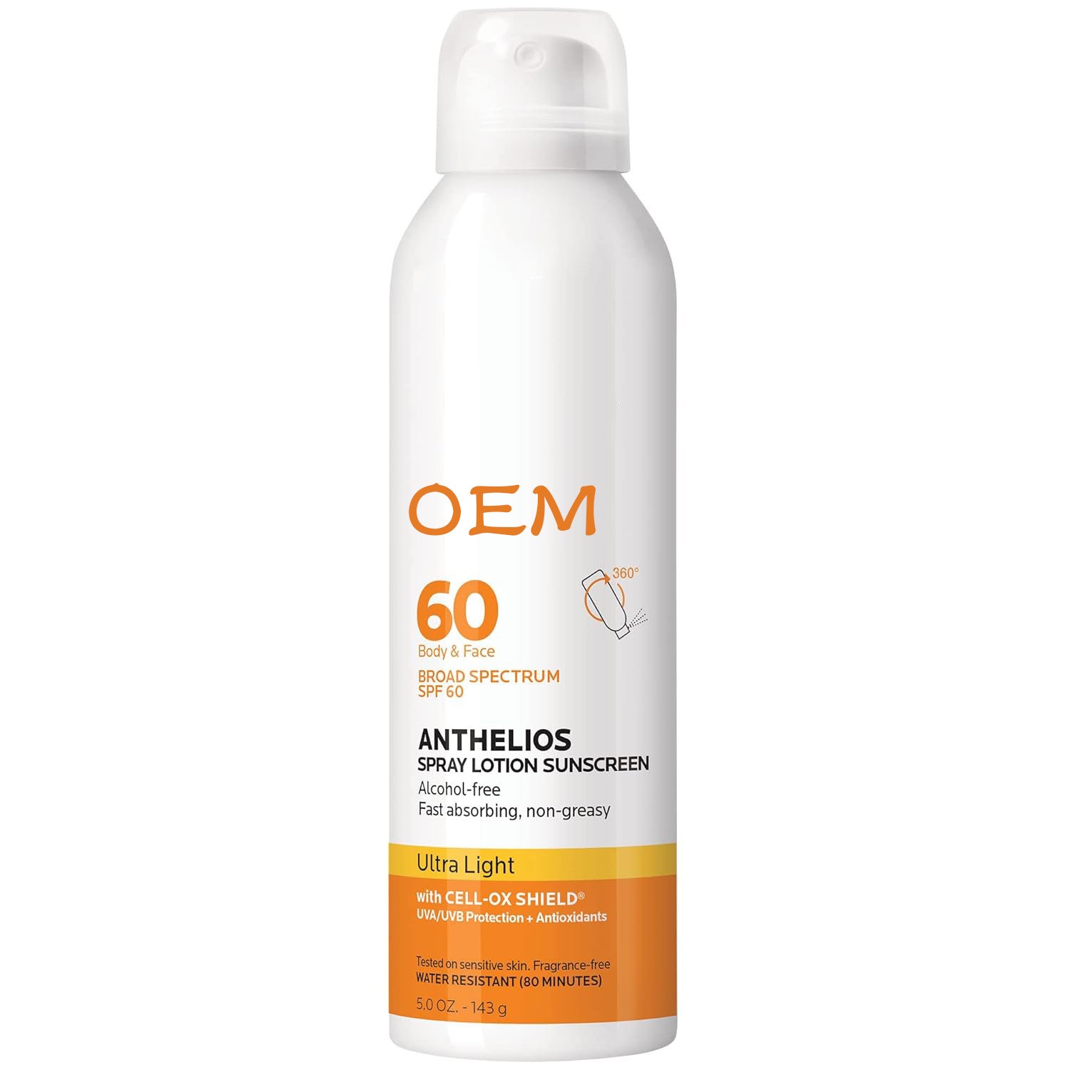 ECO Friendly SPF50 SPF30 Mini Unscented Moisturizer Vegan Clear Body Sunscreen Spray