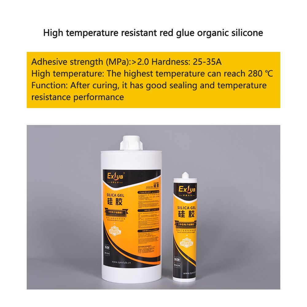727 high temperature resistant silicone sealant red glue electronic and electrical sealing adhesive insulation waterproof