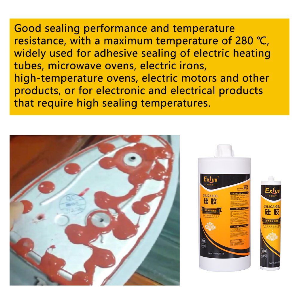 727 high temperature resistant silicone sealant red glue electronic and electrical sealing adhesive insulation waterproof