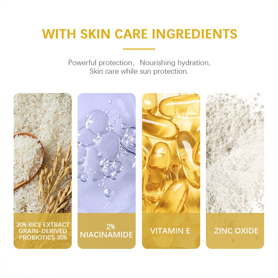 Wholesale Organic SPF 60 Brightening Waterproof Sunscreen Cream Facial Skin Care Physical Sunblock Lotion for Face and Body