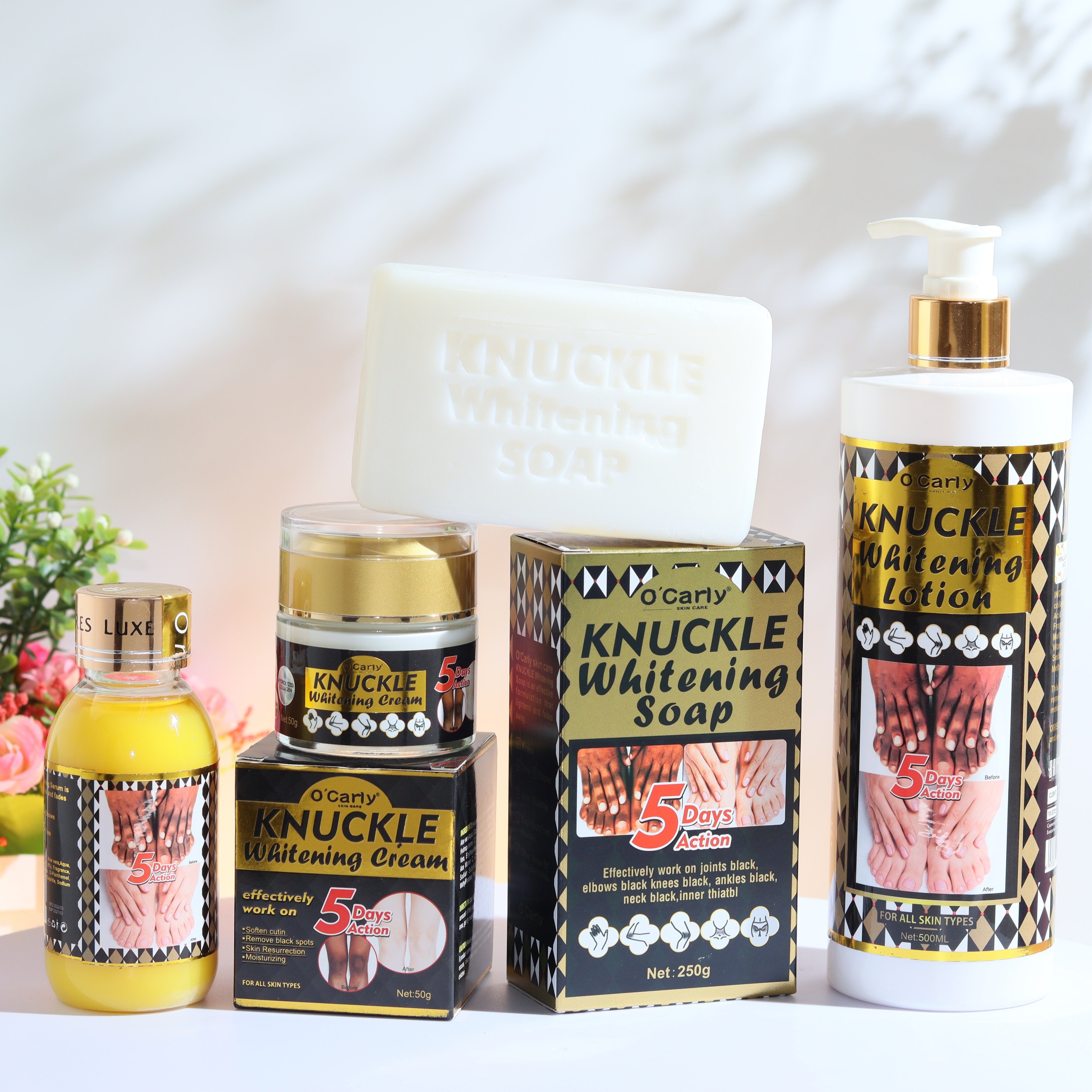 Private Label O'Carly Knuckle Whitening Set Skin Care Beauty Products Body Lotion Face Serum Soap Cream Cosmetics