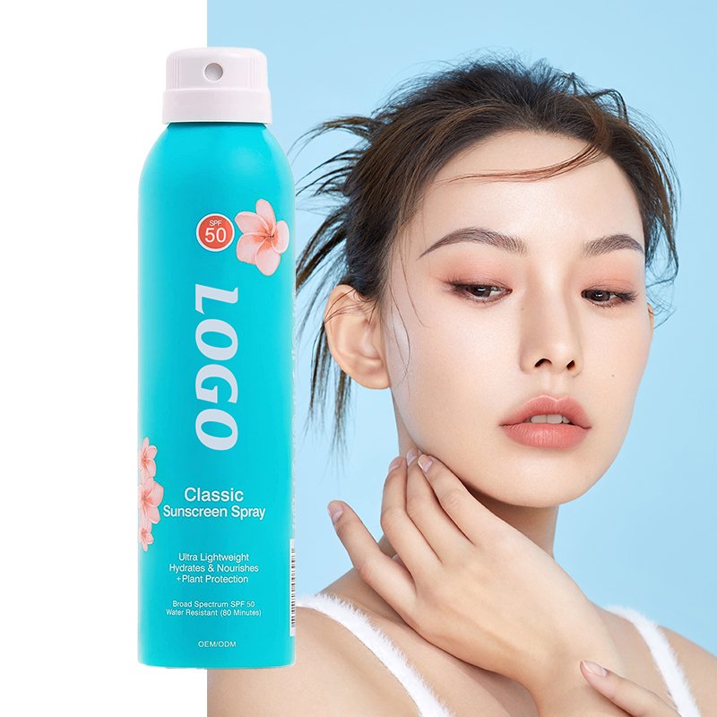OEM Private Label Custom Logo Free Sample Isolate Uva Uvb Skin Aqua Whitening Natural Organic SPF 50 Face Body Sunscreen Spray