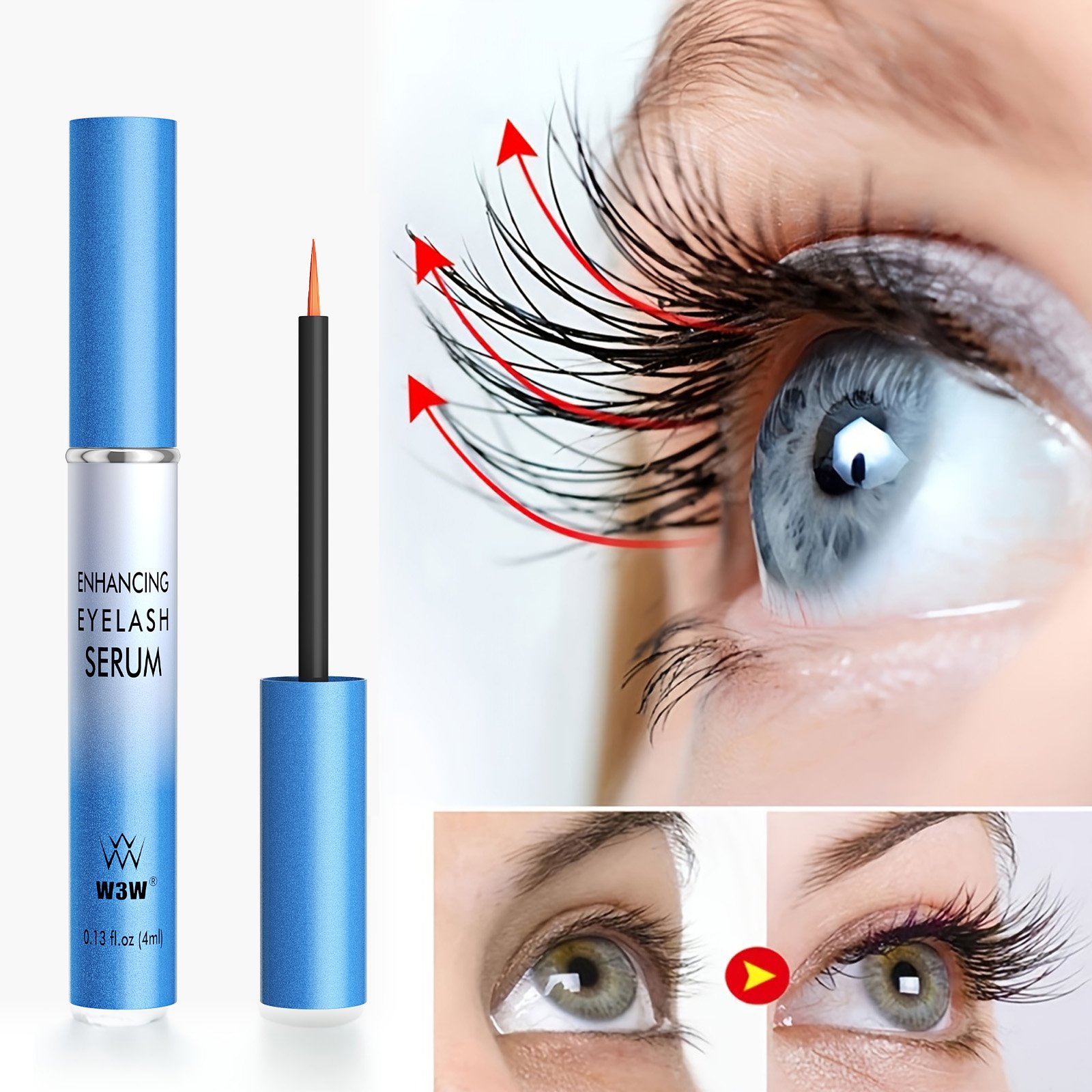Hot sale longer thicker eyebrow serum Organic Natural Lashes Conditioner Keratin Fluid Serum For Eye Lash Serum Eyelash Growth