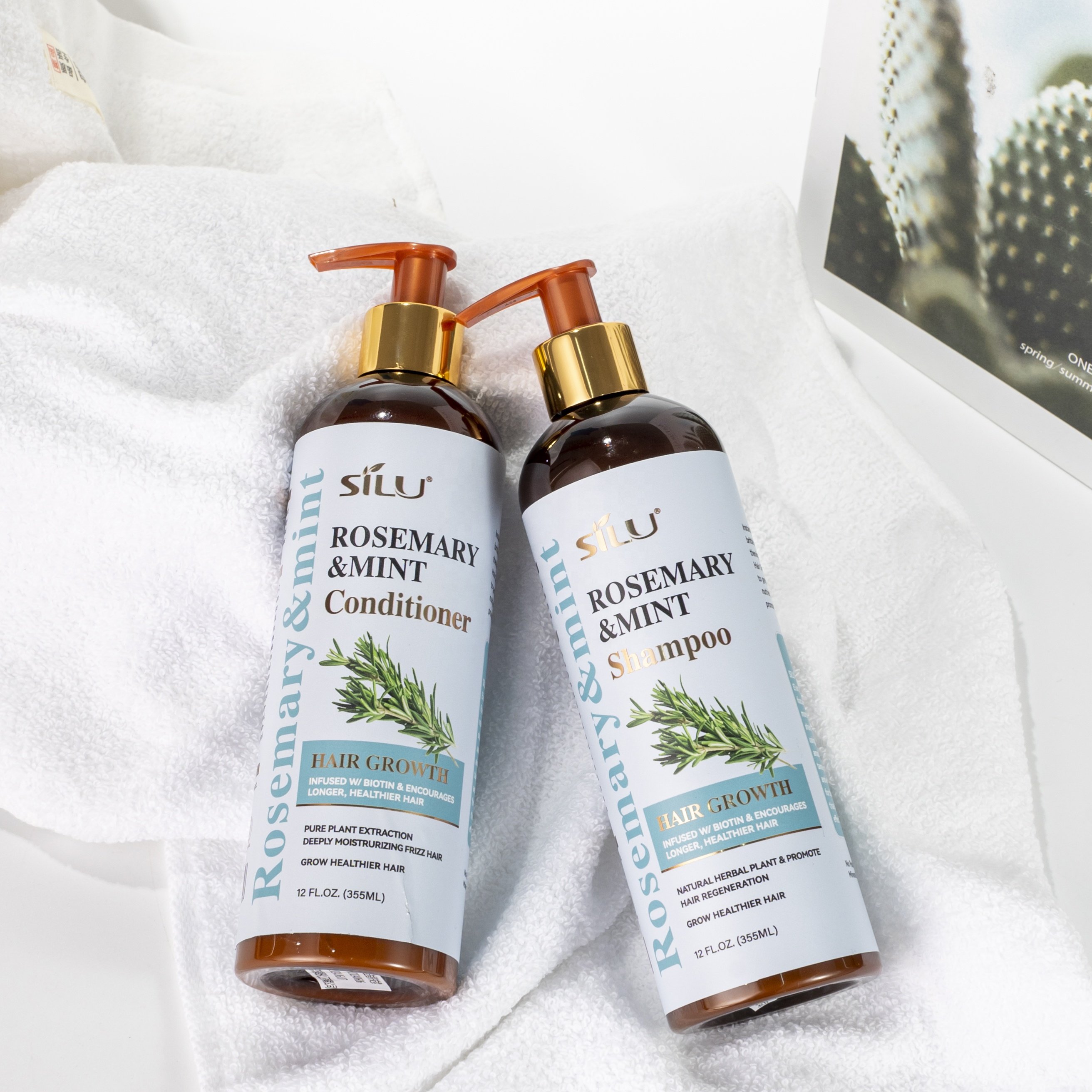 Natural herbal plant biotin strengthening shampoo rosemarinus officinalis leaf oil shampoo for curly hair