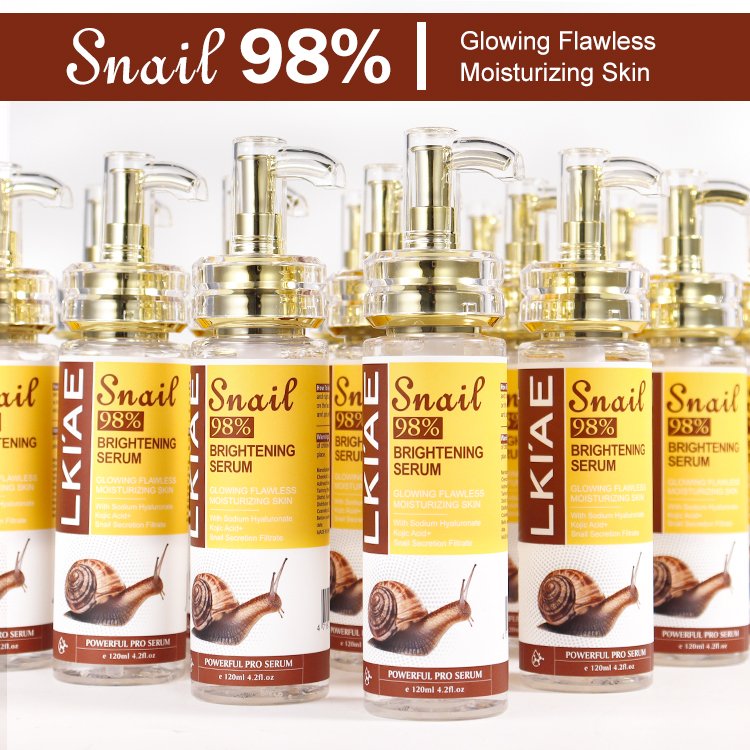 Private Label Dark Spot Eraser Vitamin Snail Hyaluronic Acid Anti wrinkle Moisturizing Whitening Face Serum For Black Skin