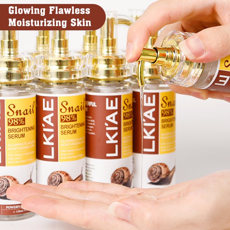 Private Label Dark Spot Eraser Vitamin Snail Hyaluronic Acid Anti wrinkle Moisturizing Whitening Face Serum For Black Skin