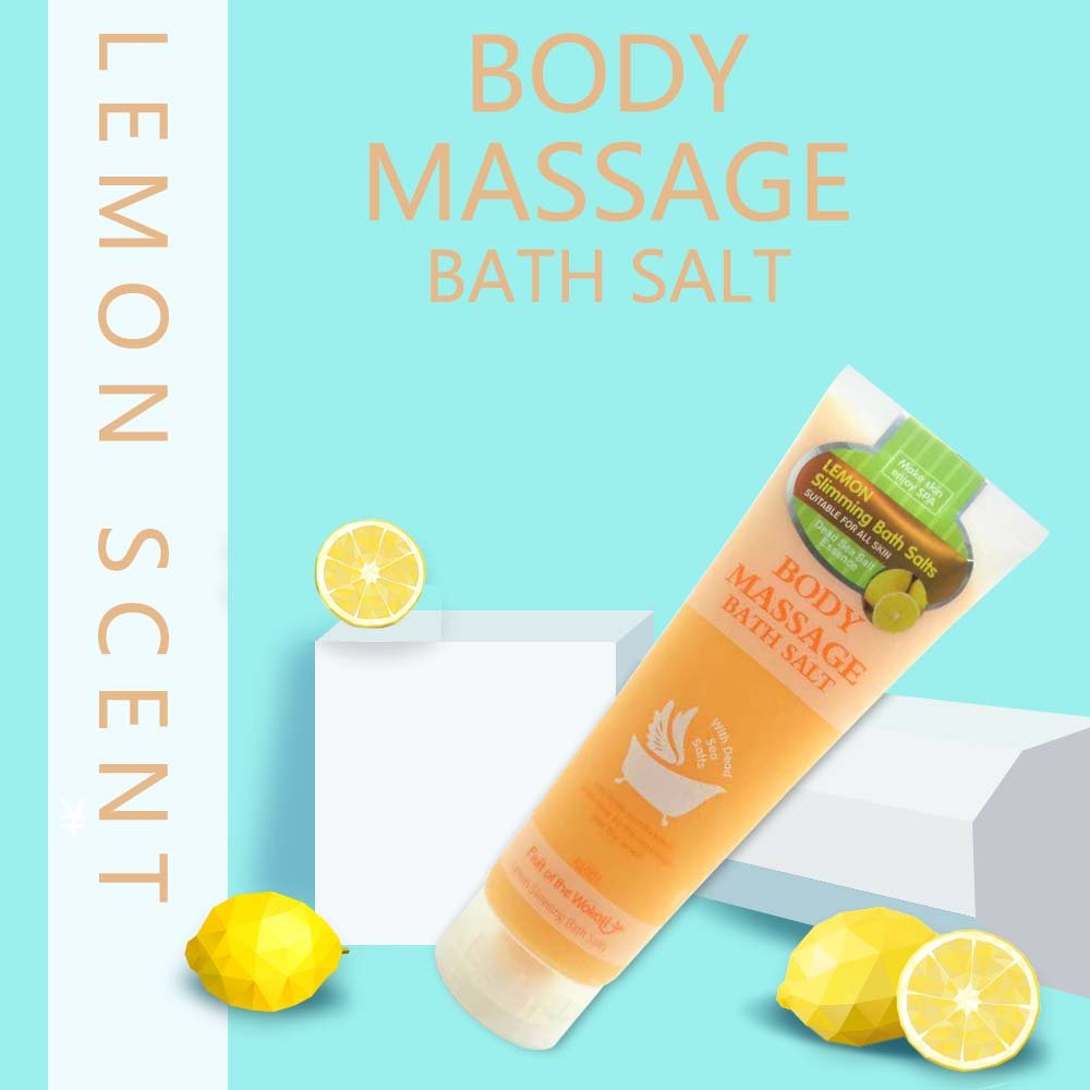 SKIH Private Label Natural Organic Lemon Bath Salts Whitening Exfoliating Fruit Sugar Body Scrub