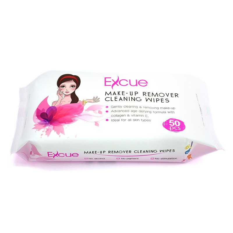 Free Sample Skin Care Portable 50pcs Makeup Remover Wipes With Private Label Custom Organic Facial Cleaning Female Wipes