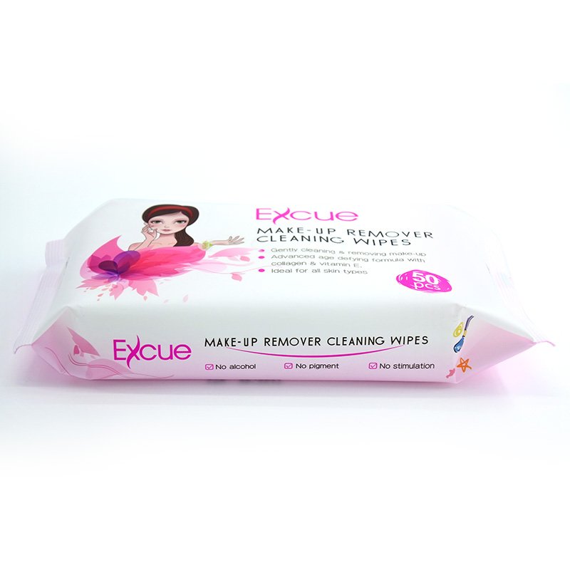 Free Sample Skin Care Portable 50pcs Makeup Remover Wipes With Private Label Custom Organic Facial Cleaning Female Wipes