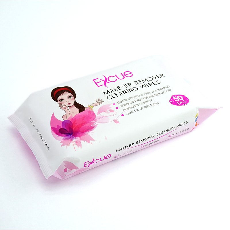 Free Sample Skin Care Portable 50pcs Makeup Remover Wipes With Private Label Custom Organic Facial Cleaning Female Wipes
